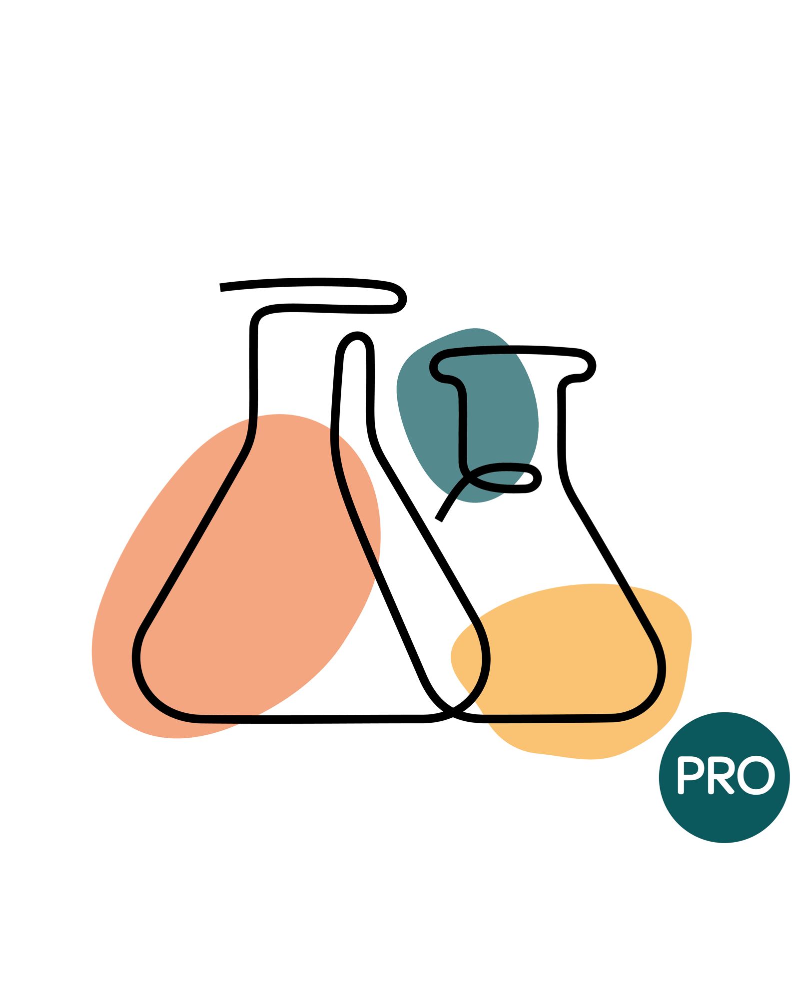Fioles de chimie pour illustrer les nouveaux produits de synthèse